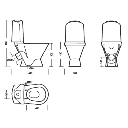 Унитаз-компакт Sanita Luxe Classic CSCSLCC01040611